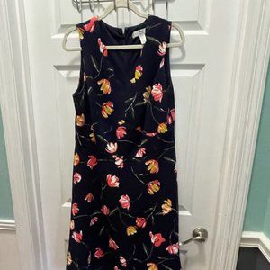 Navy Floral Dress